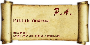 Pitlik Andrea névjegykártya